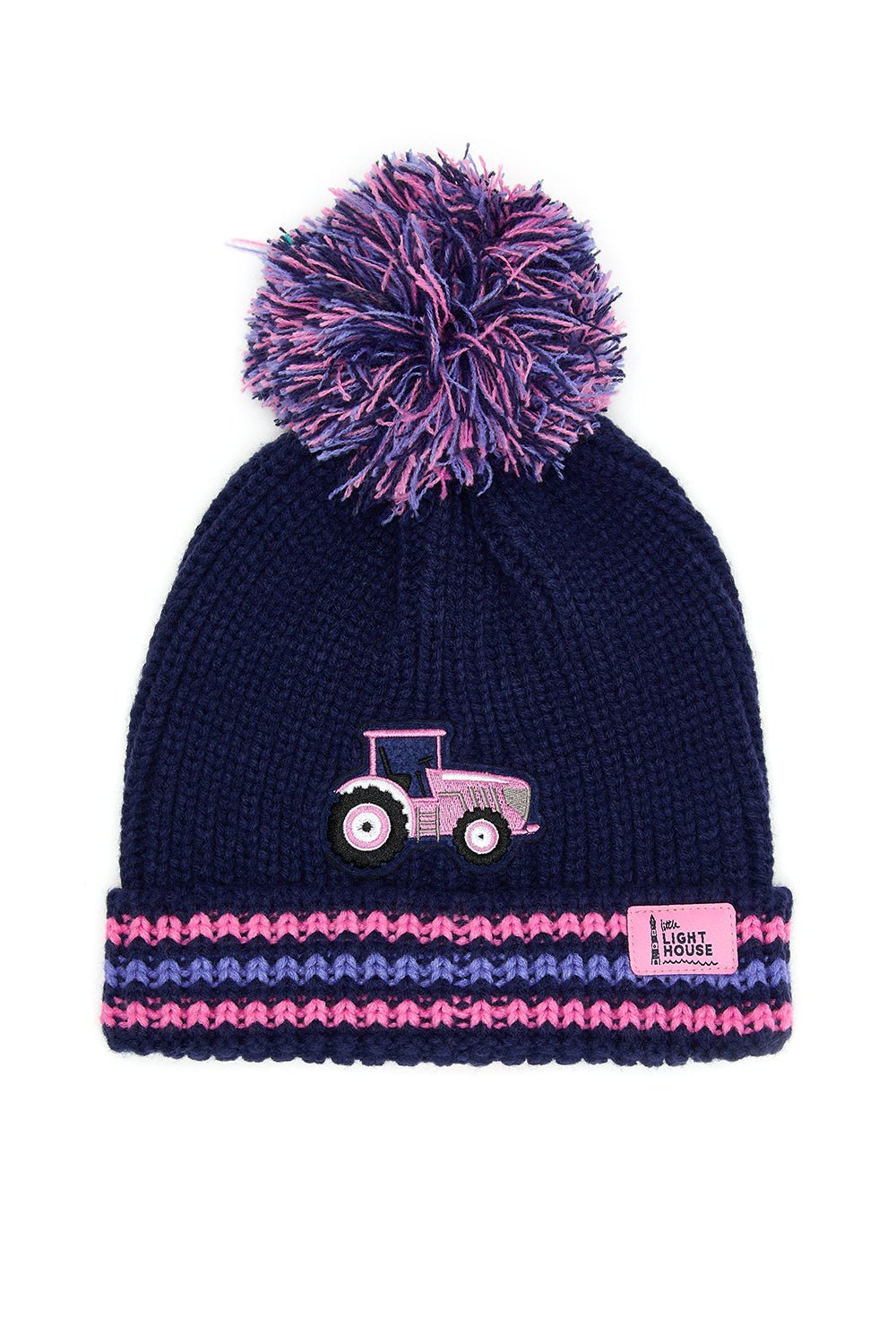 Bobbie Bobble Hat. Kids Cable Knit Hat Lighthouse