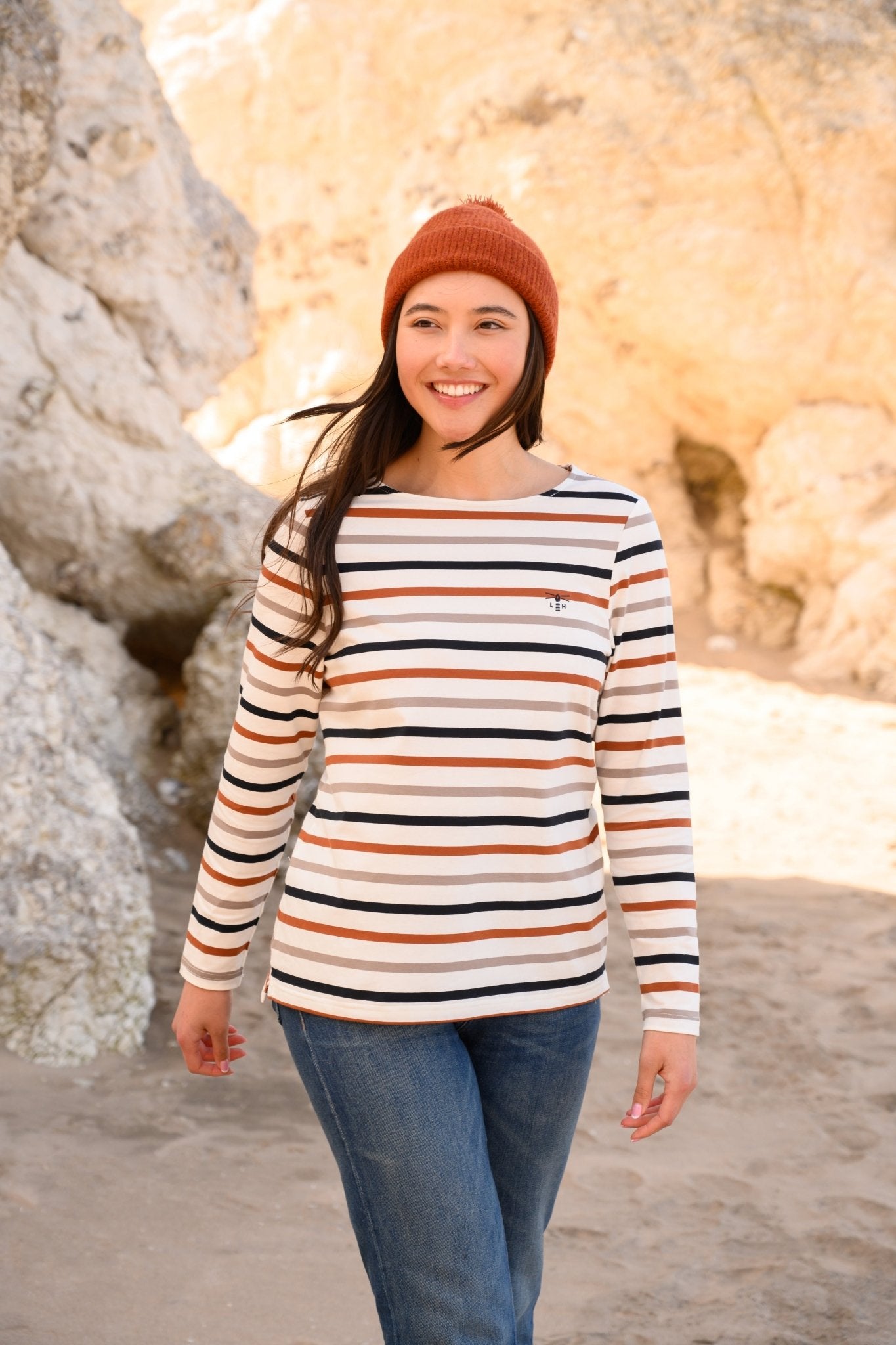 Causeway Long Sleeve Breton Top Lighthouse