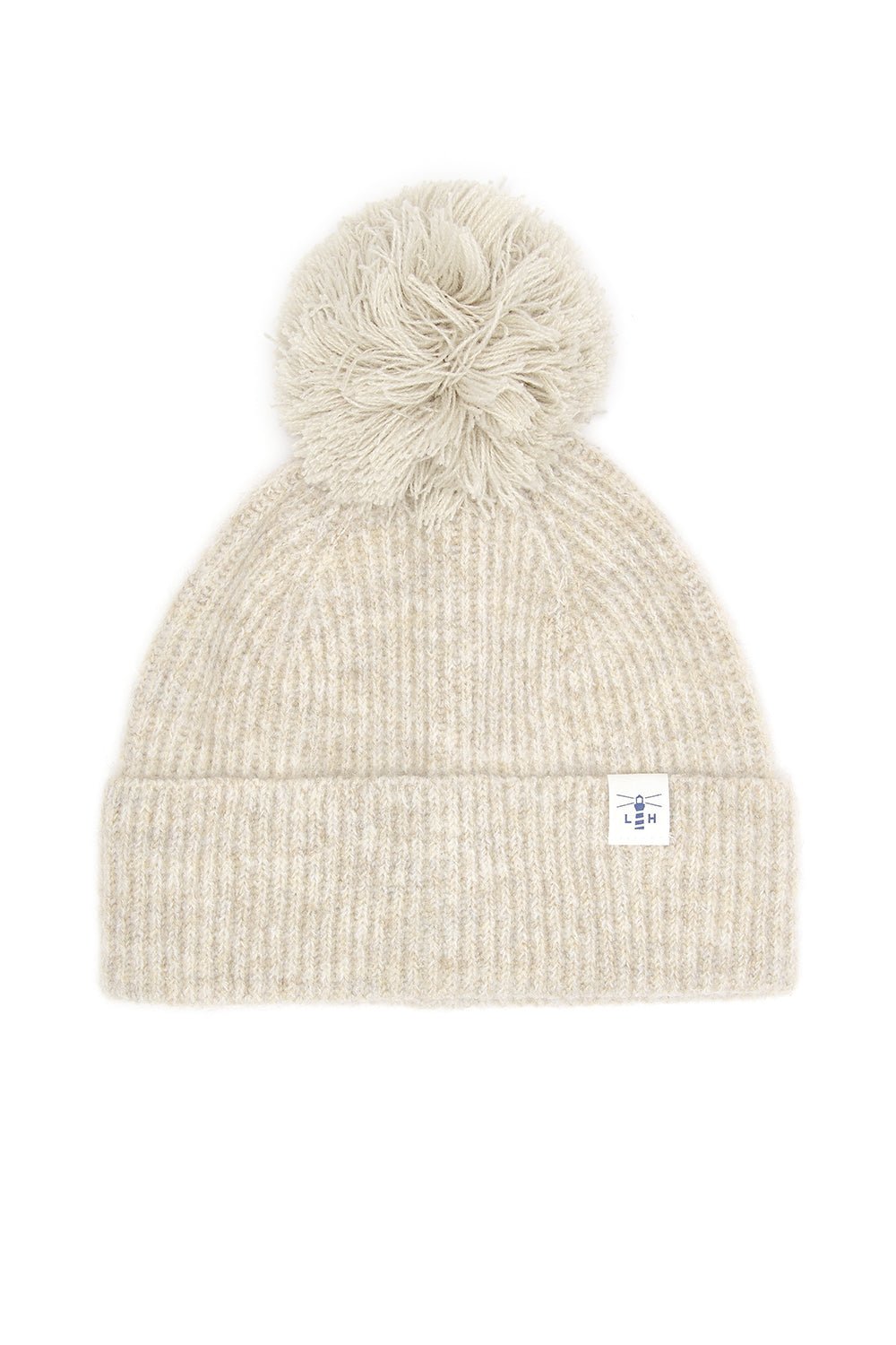 Cream wool bobble hat on sale