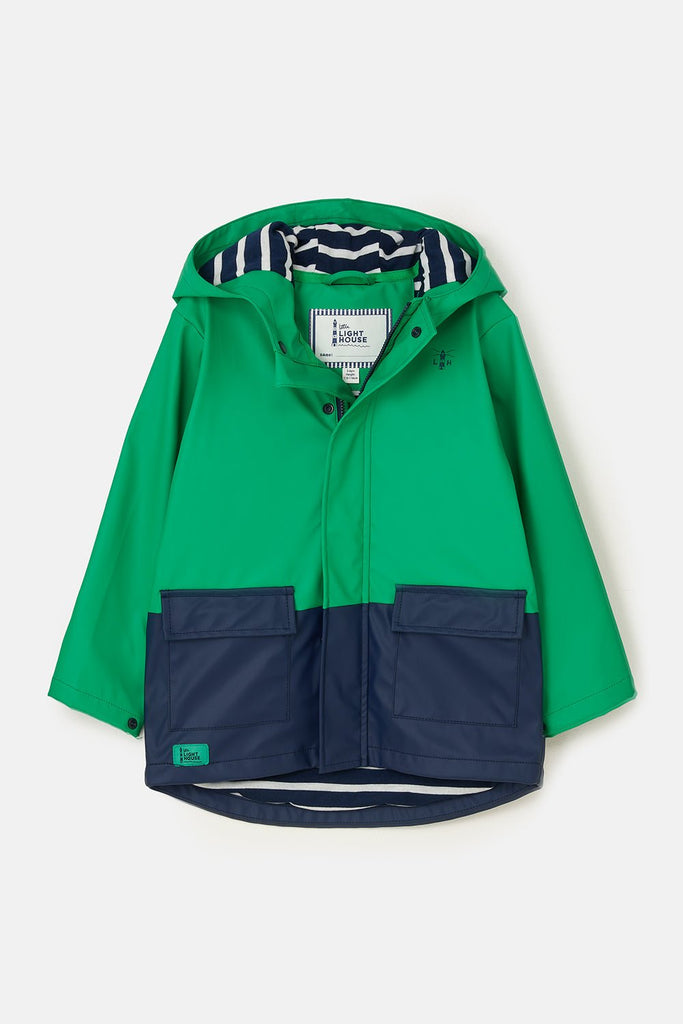 Light green shop rain jacket