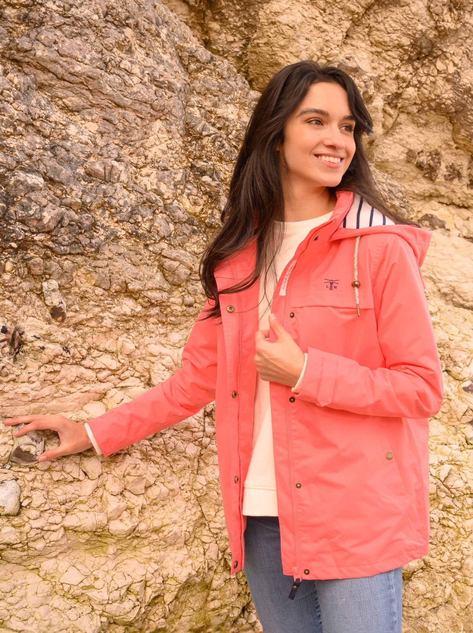 Joules coral jacket best sale