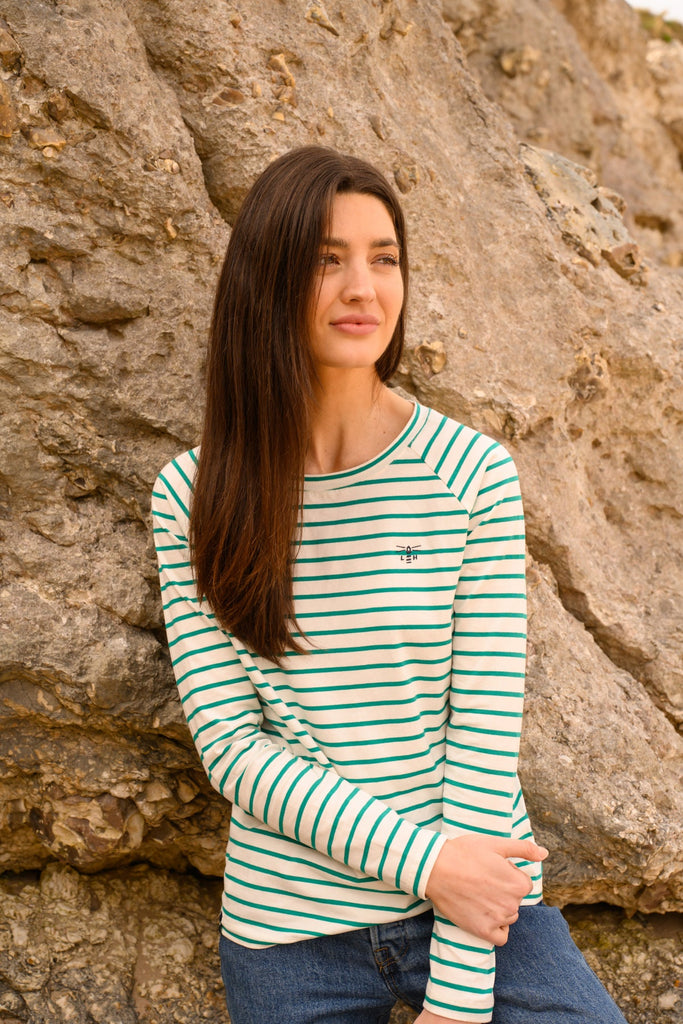 striped long sleeve top womens