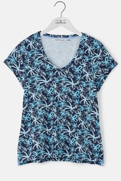 Ariana Tee - Navy Floral - Lighthouse