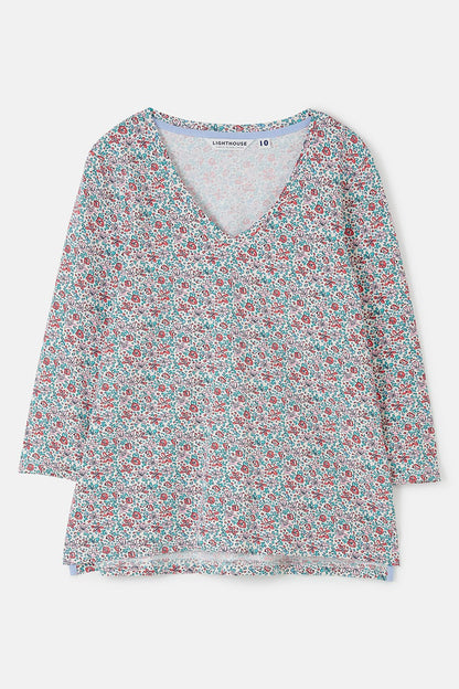 Ariana Top - Ditsy Floral - Lighthouse