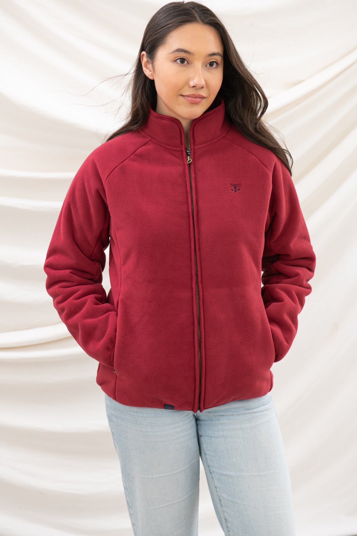 Avon Waterproof Fleece - Maroon - Lighthouse