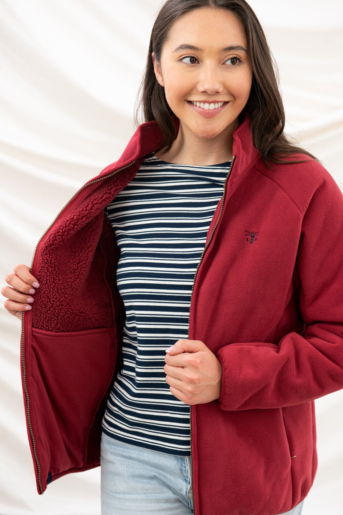 Avon Waterproof Fleece - Maroon - Lighthouse