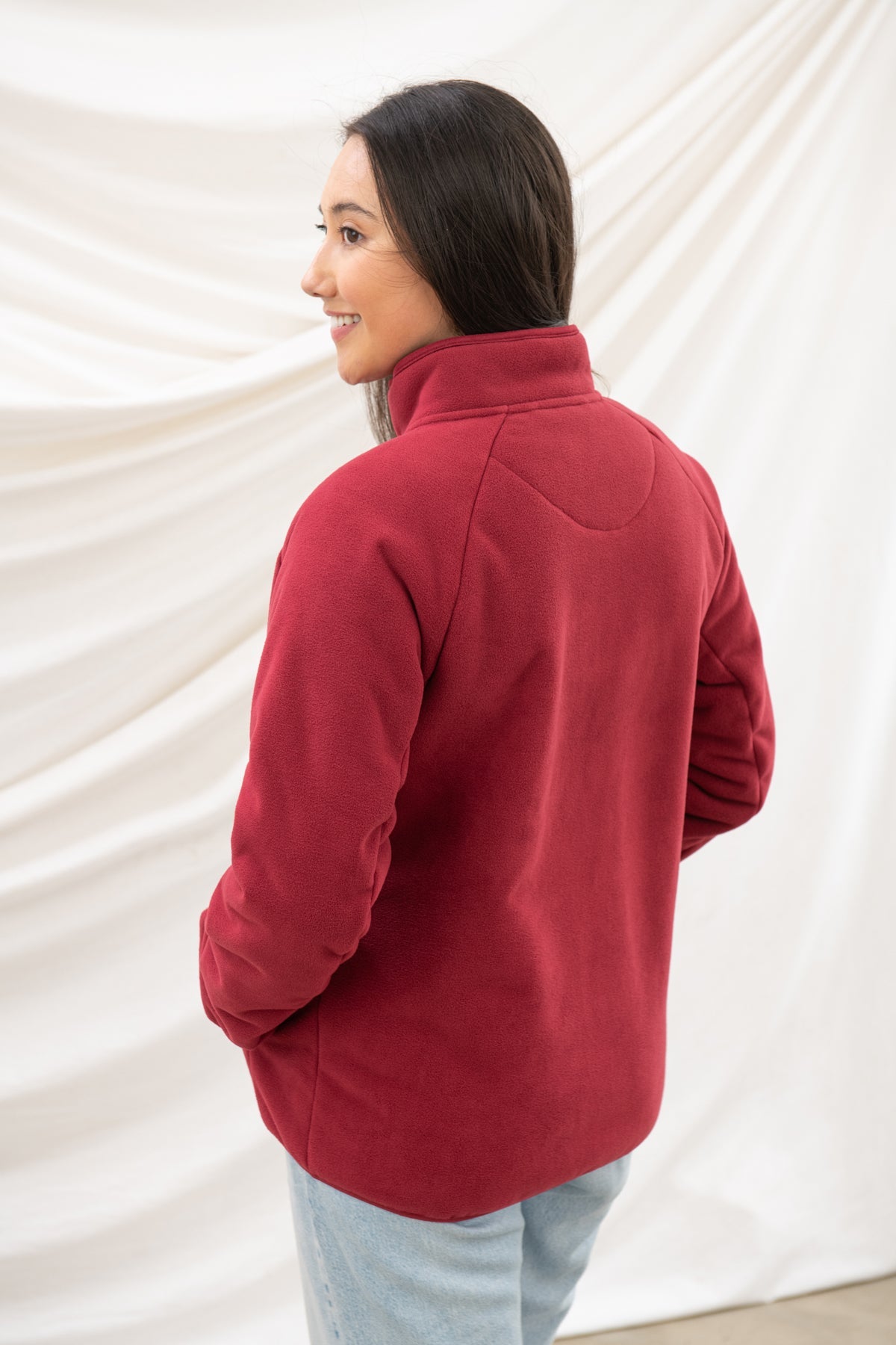 Avon Waterproof Fleece - Maroon - Lighthouse