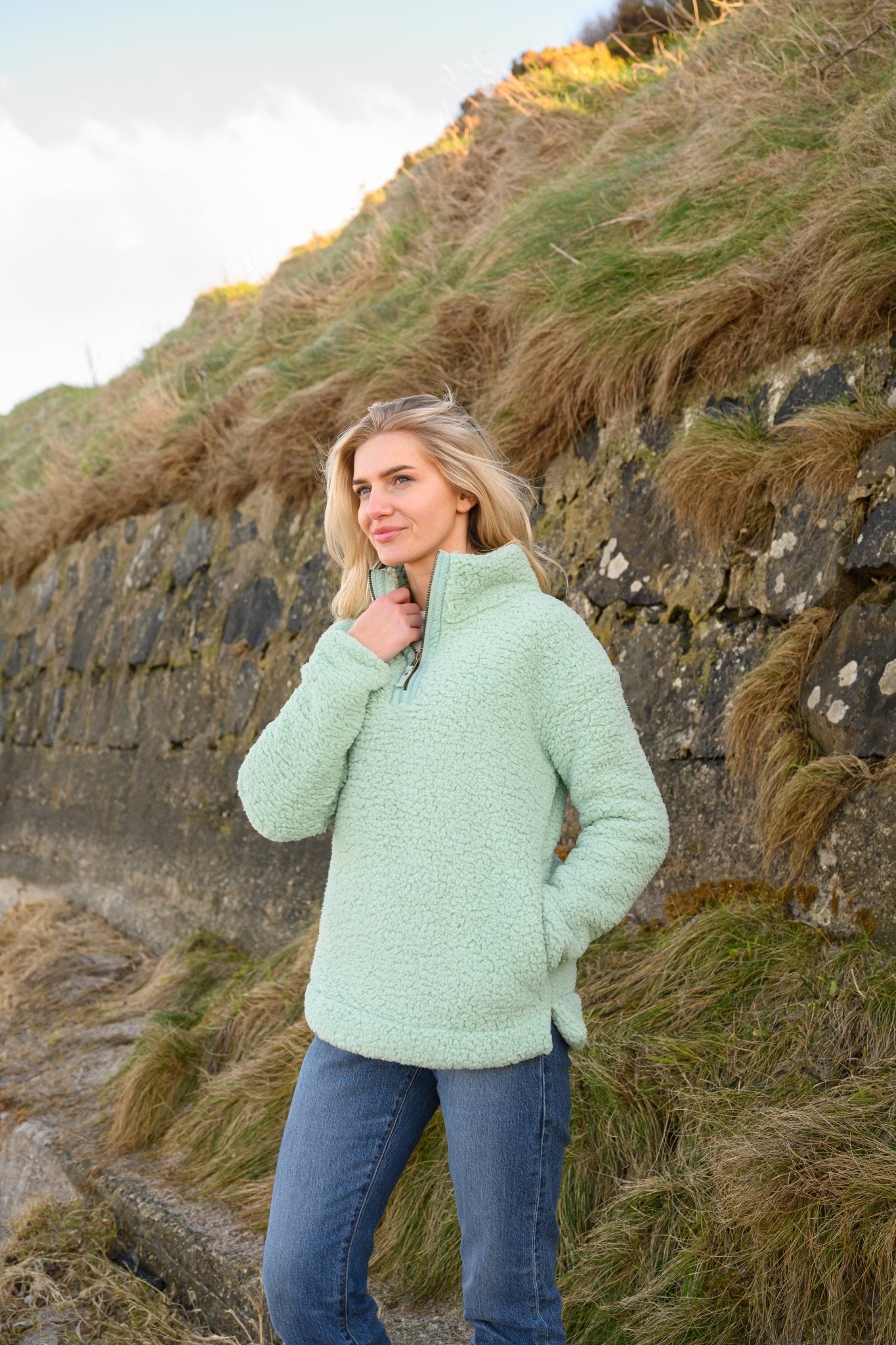 Bay Sherpa Fleece - Soft Sage - Lighthouse