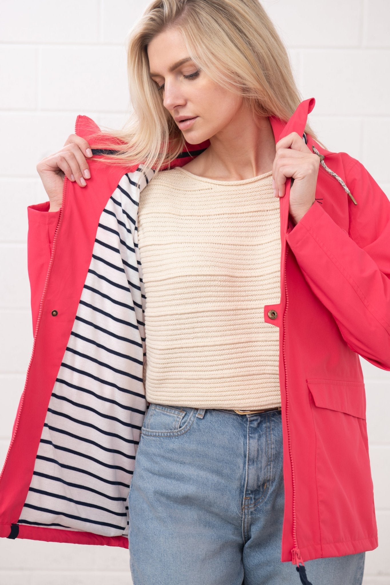 Beachcomber Jacket - Raspberry - Lighthouse