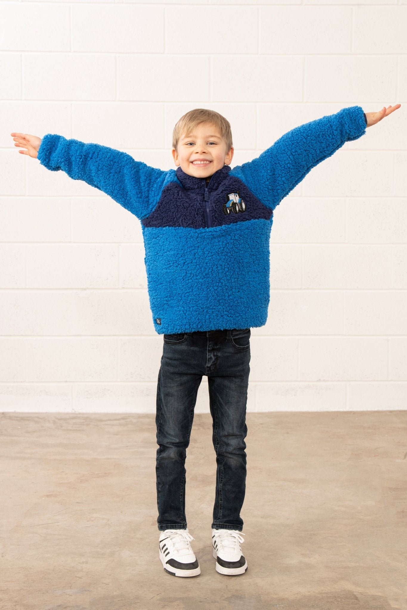 Caden Fleece - Blue Tractor - Lighthouse