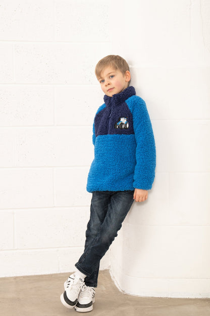 Caden Fleece - Blue Tractor - Lighthouse