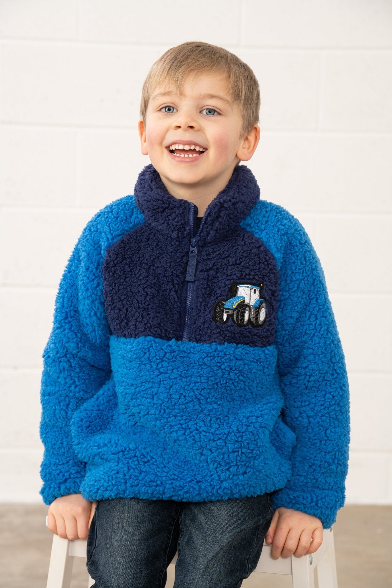 Caden Fleece - Blue Tractor - Lighthouse