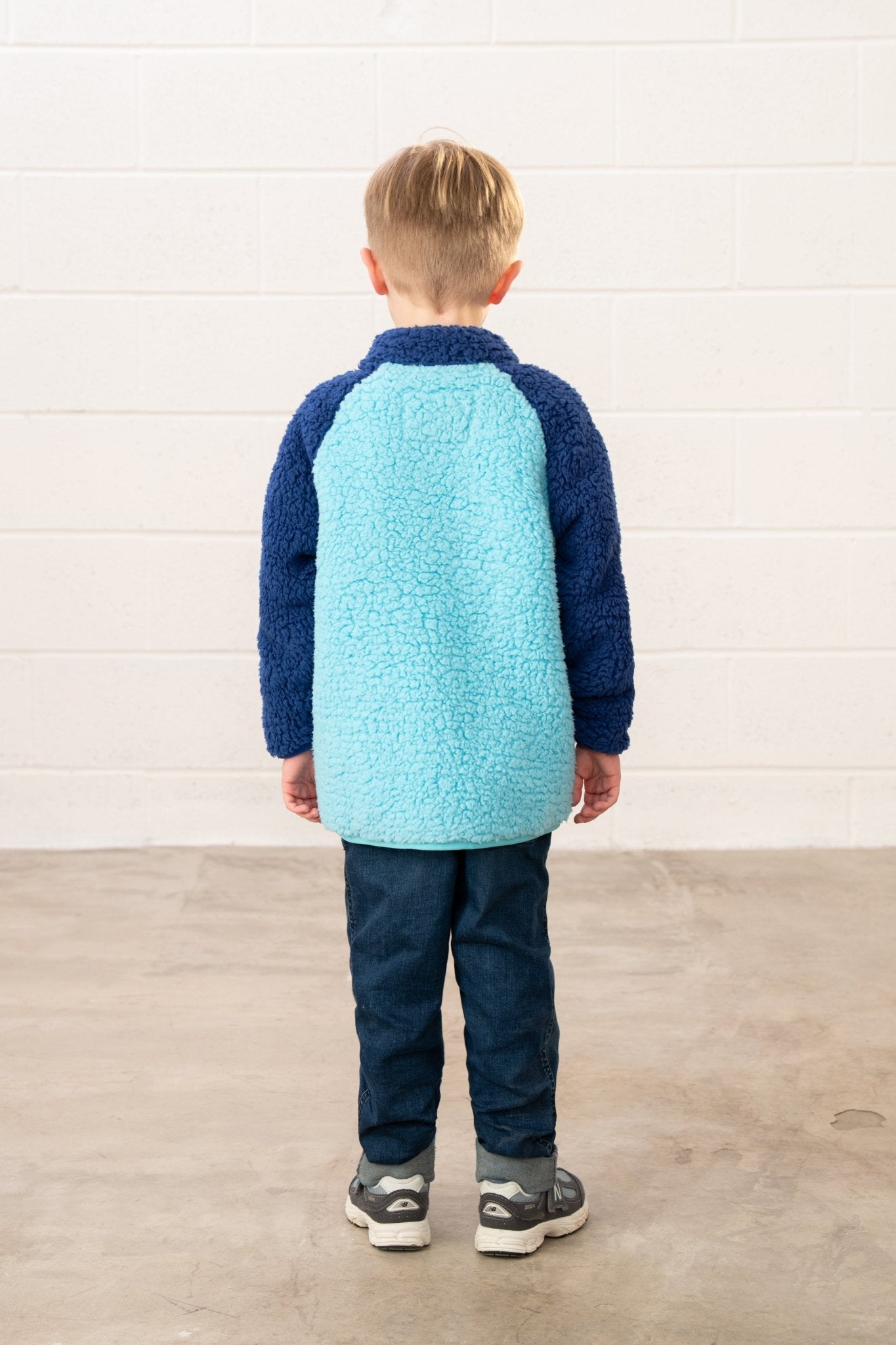 Caden Fleece - Navy Blue Orange - Lighthouse