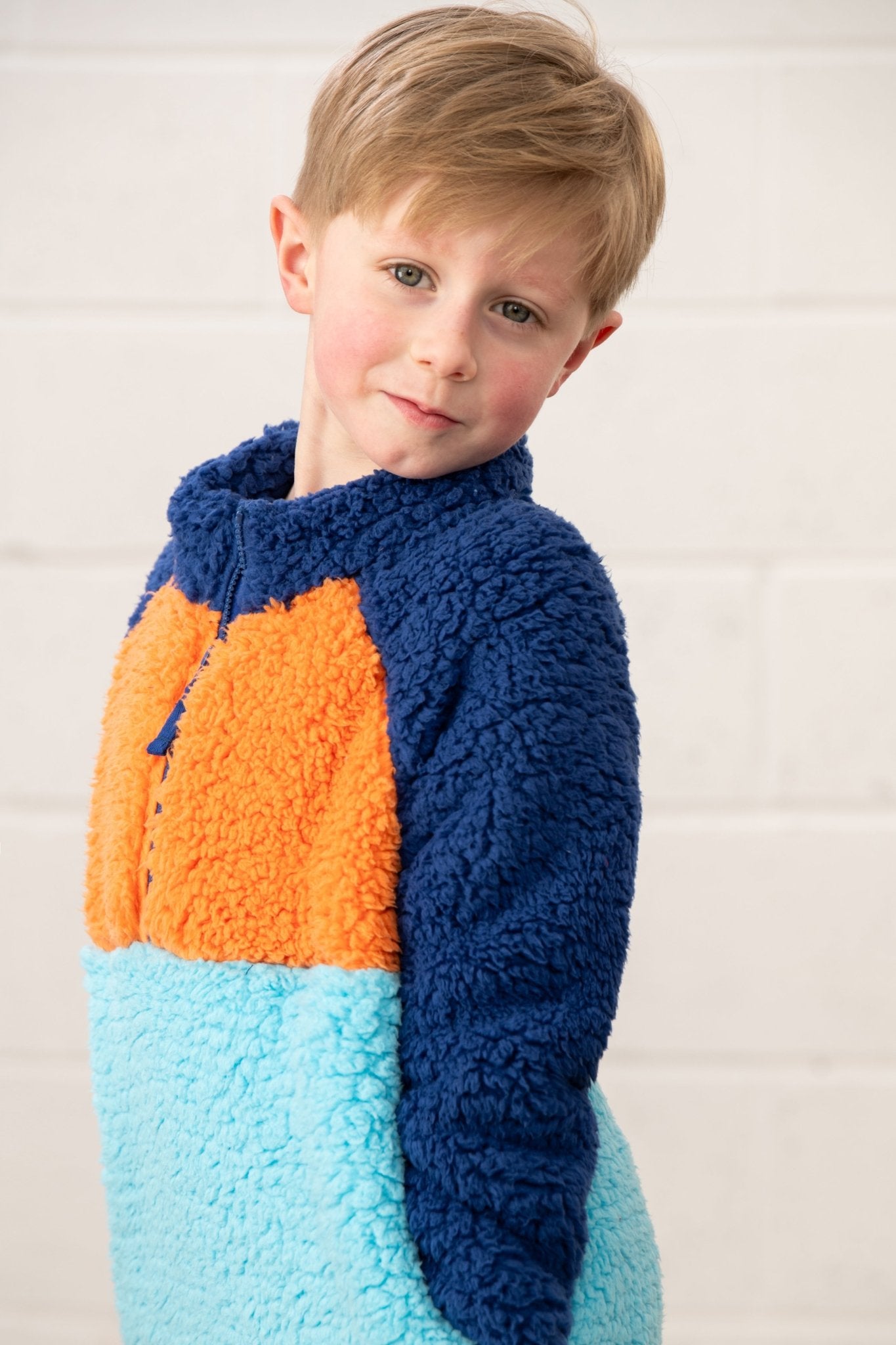 Caden Fleece - Navy Blue Orange - Lighthouse