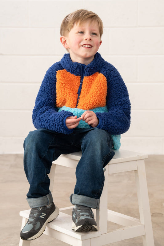 Caden Fleece - Navy Blue Orange - Lighthouse