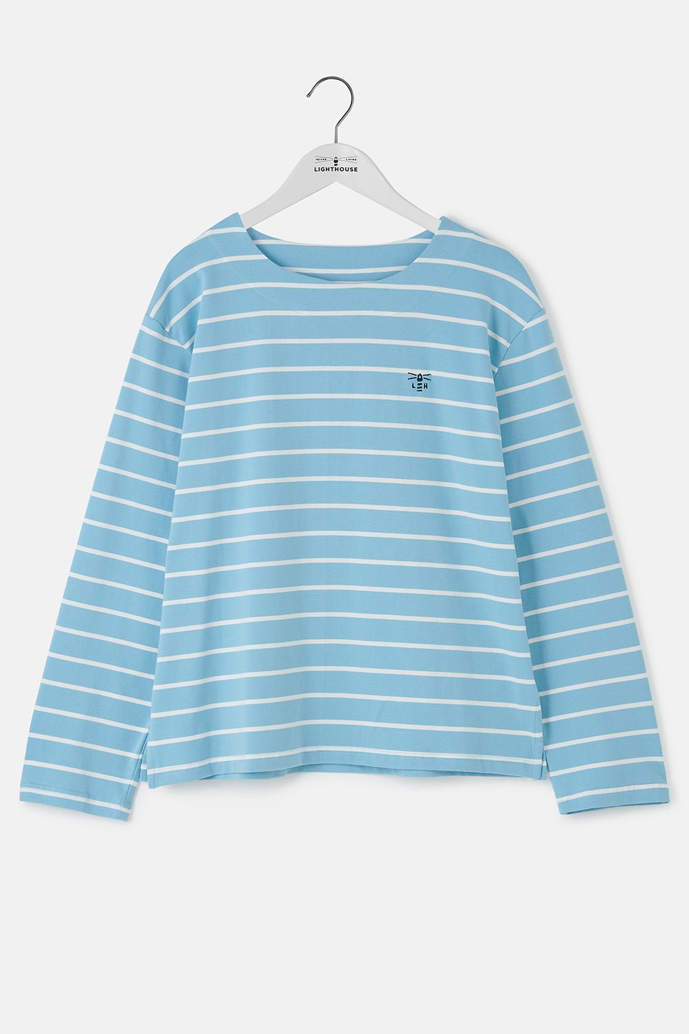 Causeway Breton Top - Marine Blue Stripe - Lighthouse