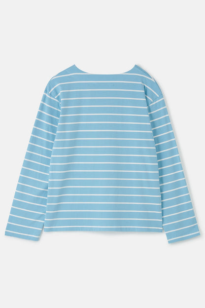 Causeway Breton Top - Marine Blue Stripe - Lighthouse