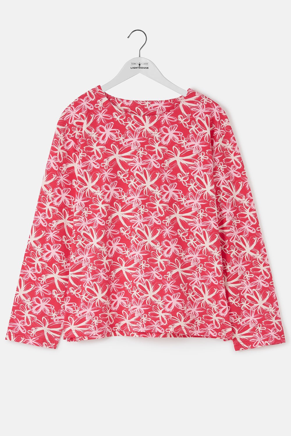 Causeway Breton Top - Raspberry Floral - Lighthouse