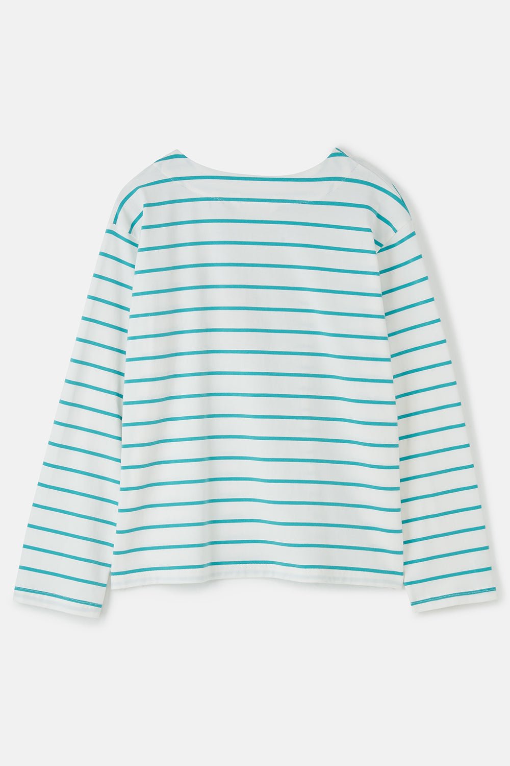 Causeway Breton Top - Soft Teal Stripe - Lighthouse