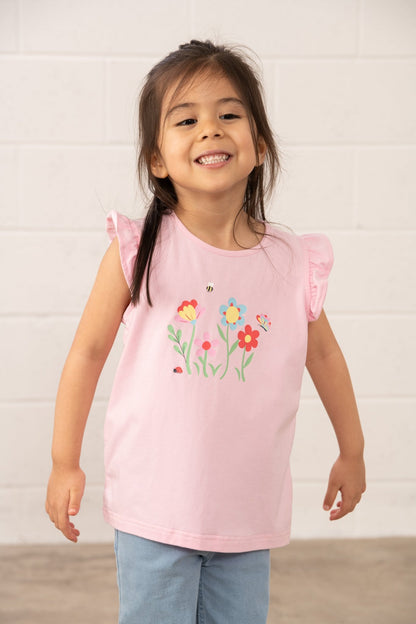 Causeway Swing Tee - Flower and Butterfly - Lighthouse