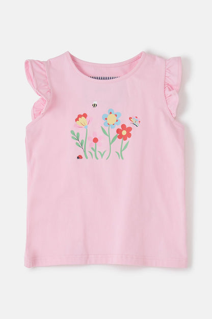 Causeway Swing Tee - Flower and Butterfly - Lighthouse