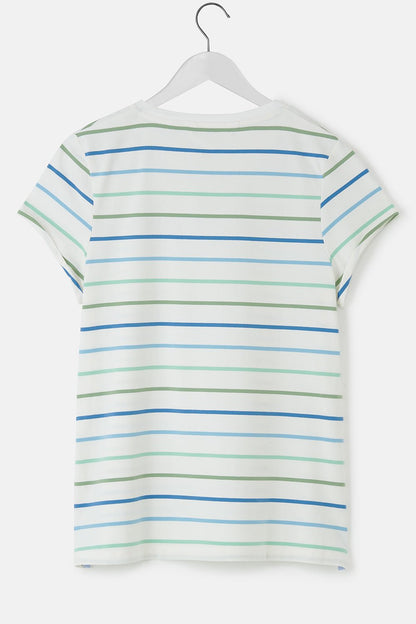 Causeway Tee - Blue Sage Stripe - Lighthouse