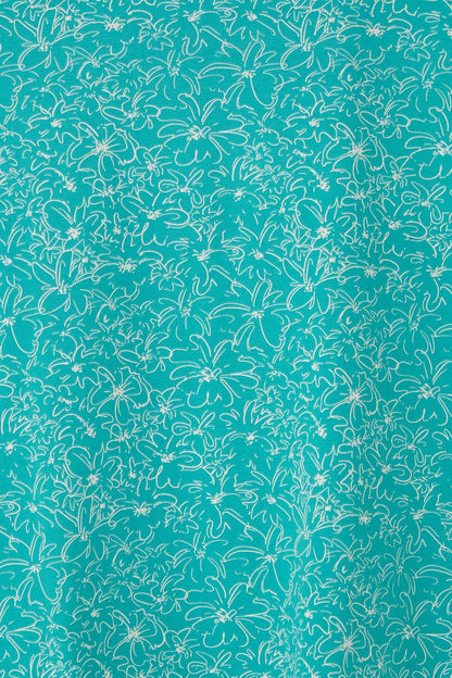 Causeway Tee - Soft Teal Floral - Lighthouse