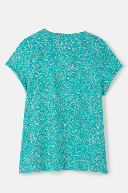 Causeway Tee - Soft Teal Floral - Lighthouse