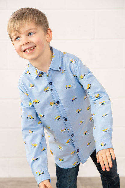 Charlie Shirt - Digger Print - Lighthouse