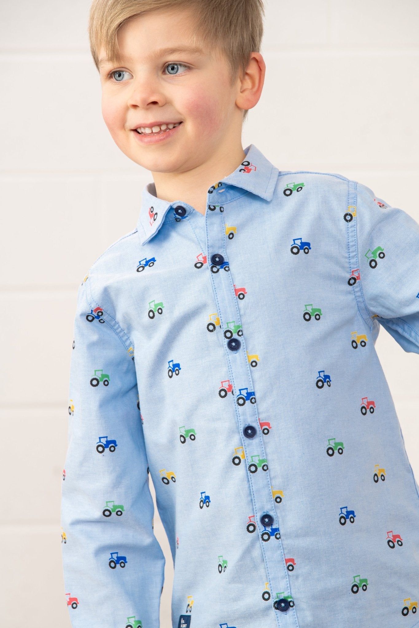 Charlie Shirt - Tractor Print - Lighthouse