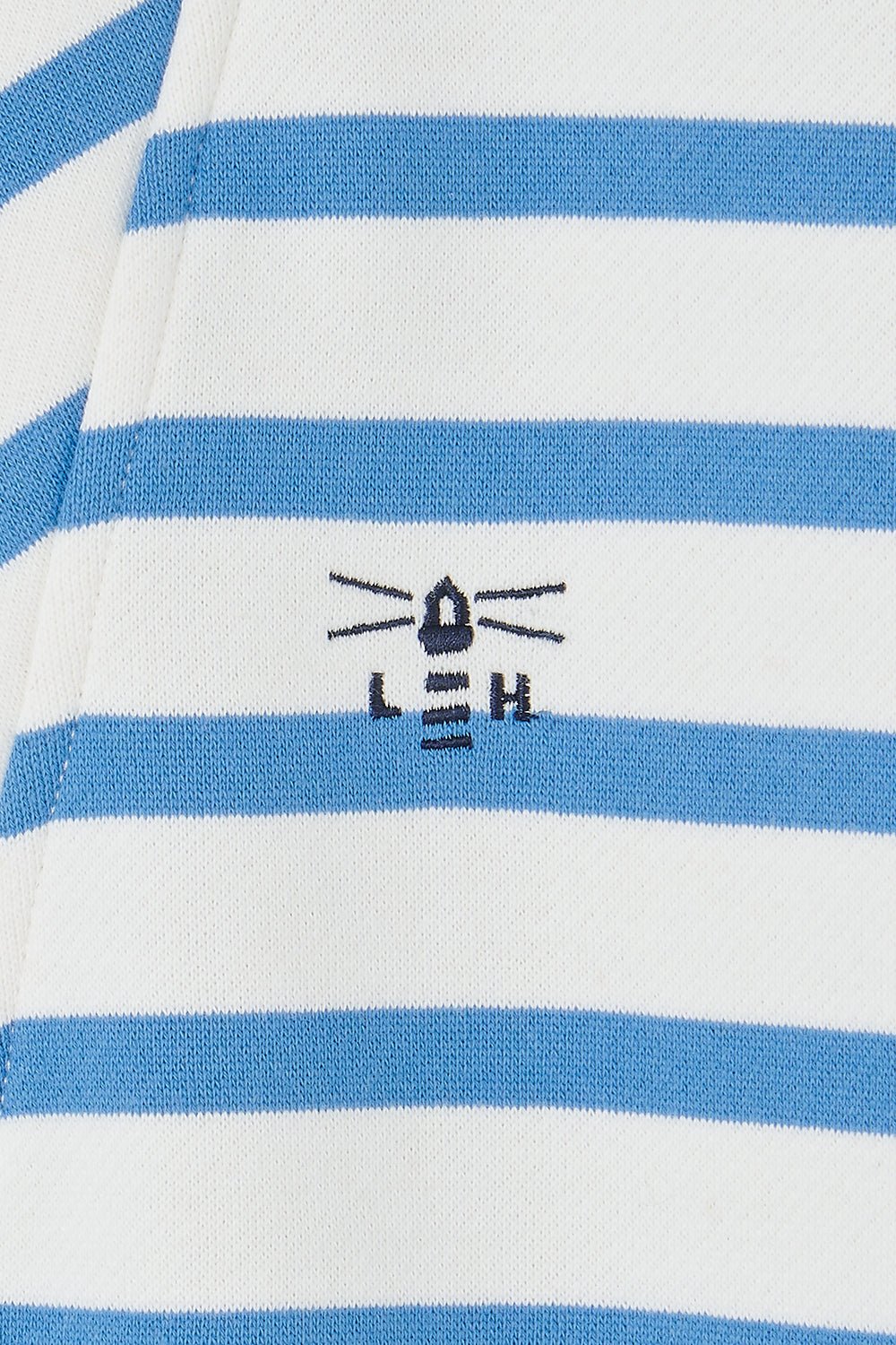 Coral Jersey - Marine Blue Stripe - Lighthouse