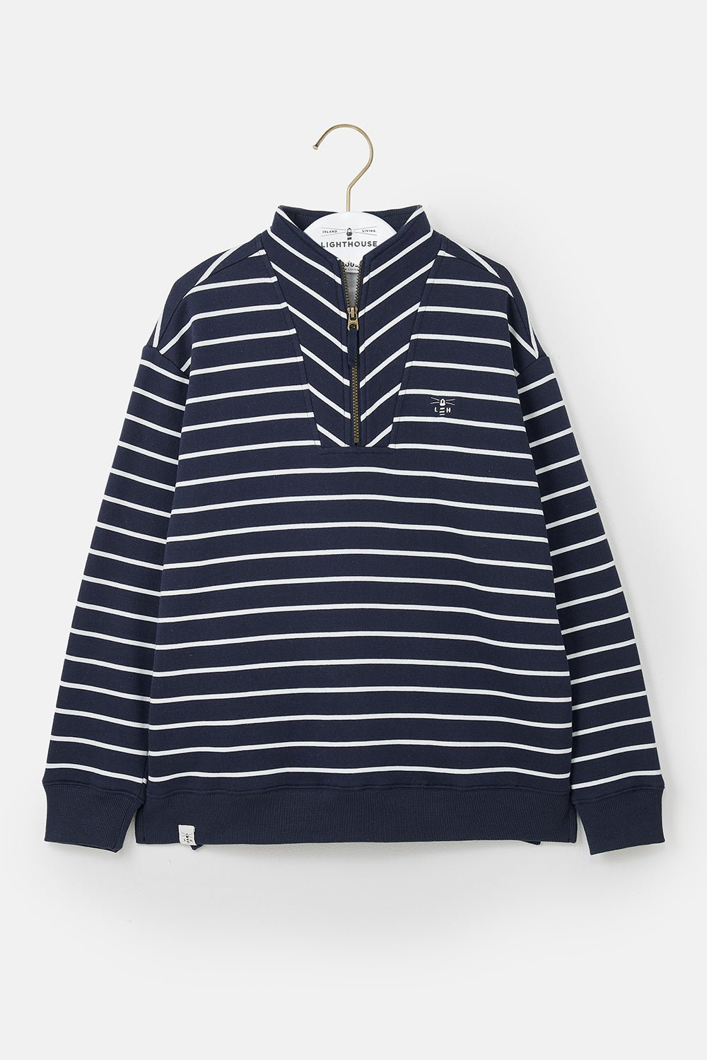 Coral Jersey - Navy Stripe - Lighthouse