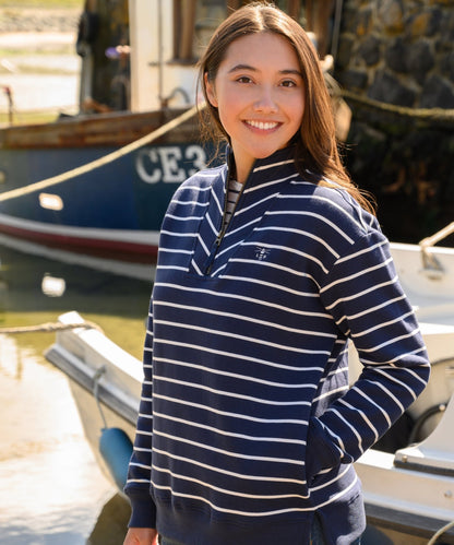 Coral Jersey - Navy Stripe - Lighthouse