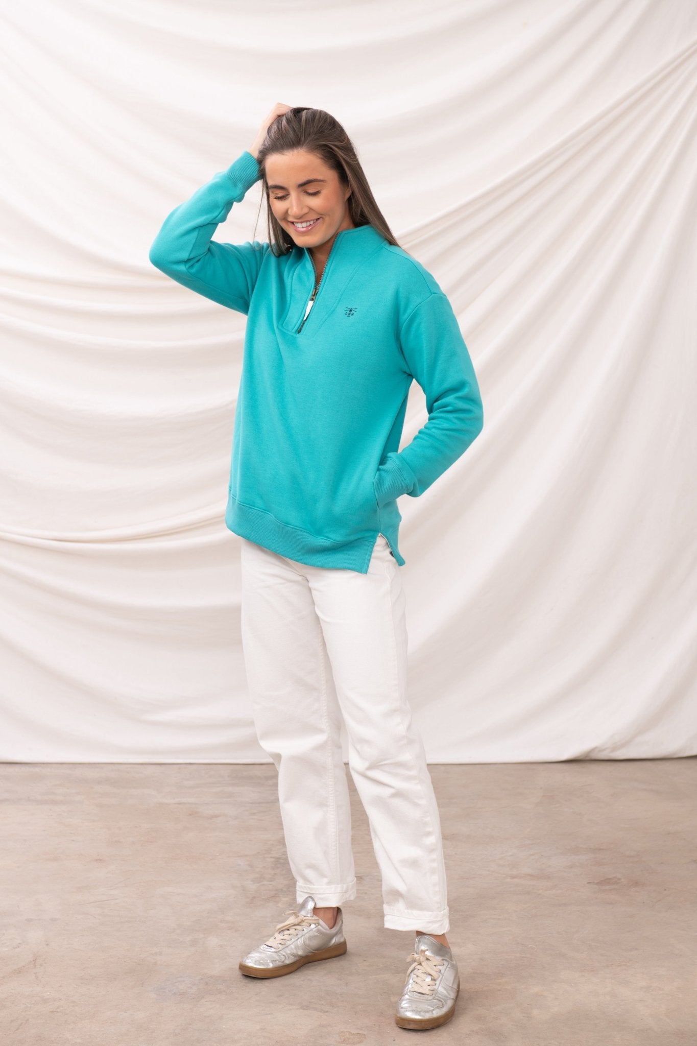 Coral Jersey - Soft Teal - Lighthouse