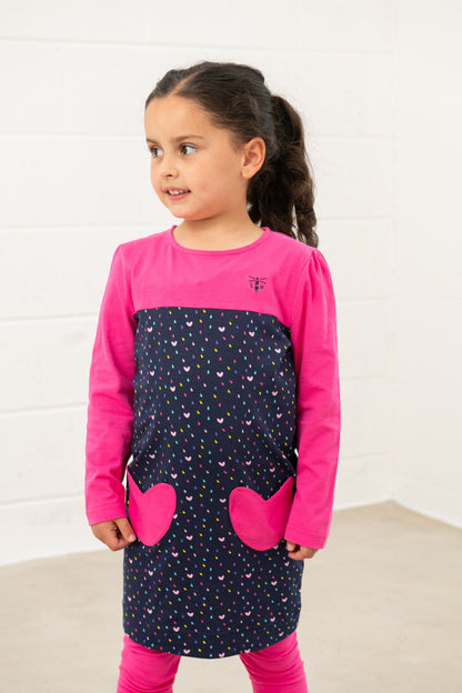 Esme Dress - Pink Hearts - Lighthouse