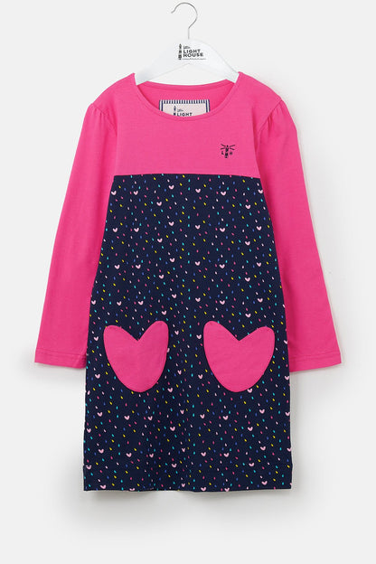 Esme Dress - Pink Hearts - Lighthouse