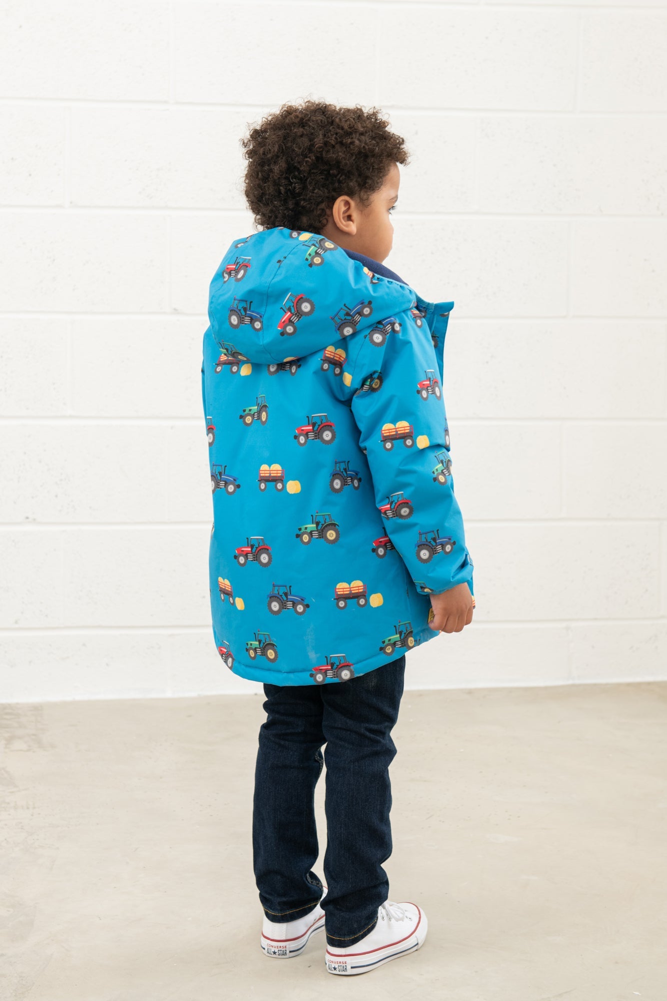 Finlay Coat - Farm Print - Lighthouse