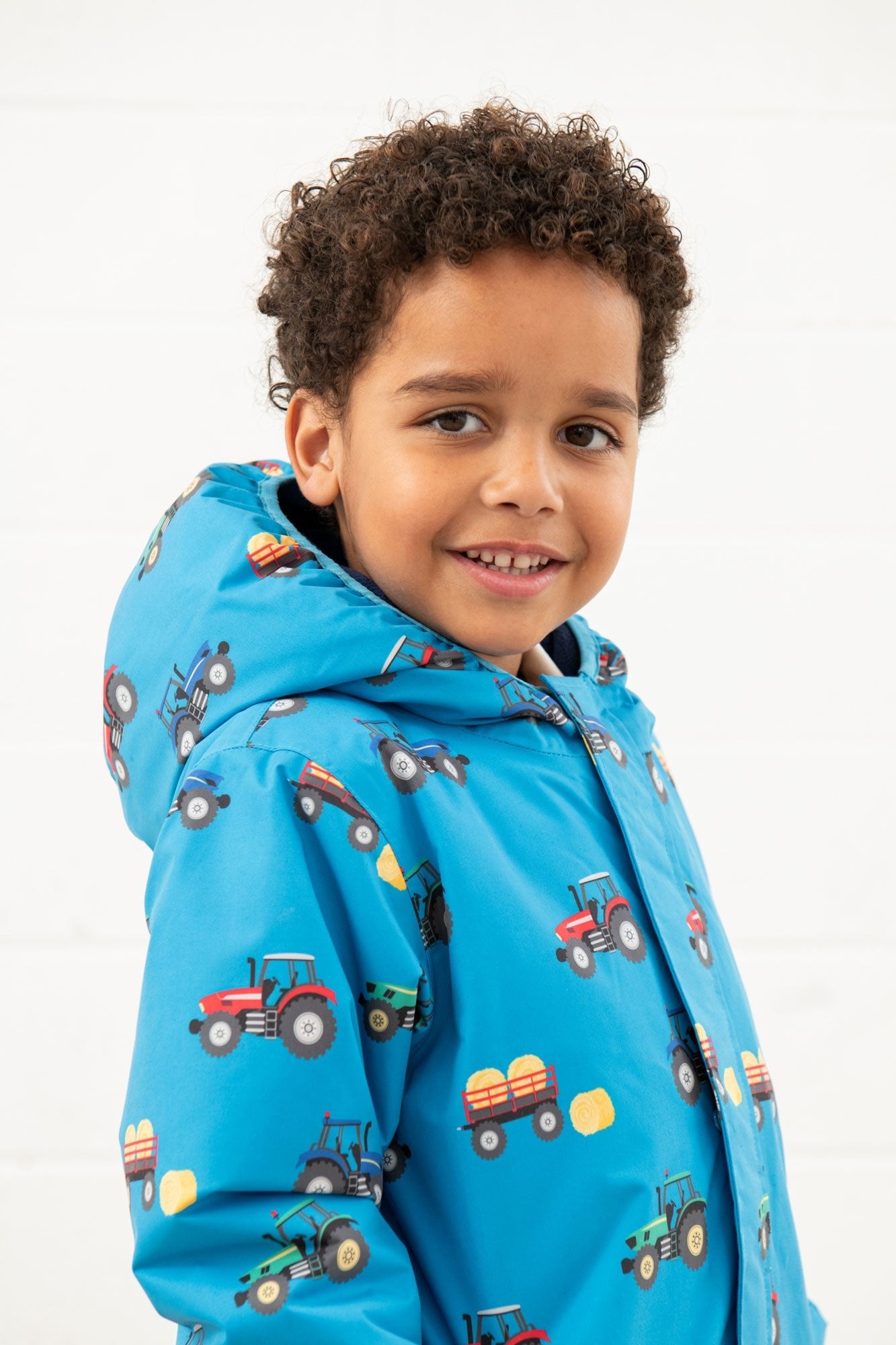 Finlay Coat - Farm Print - Lighthouse