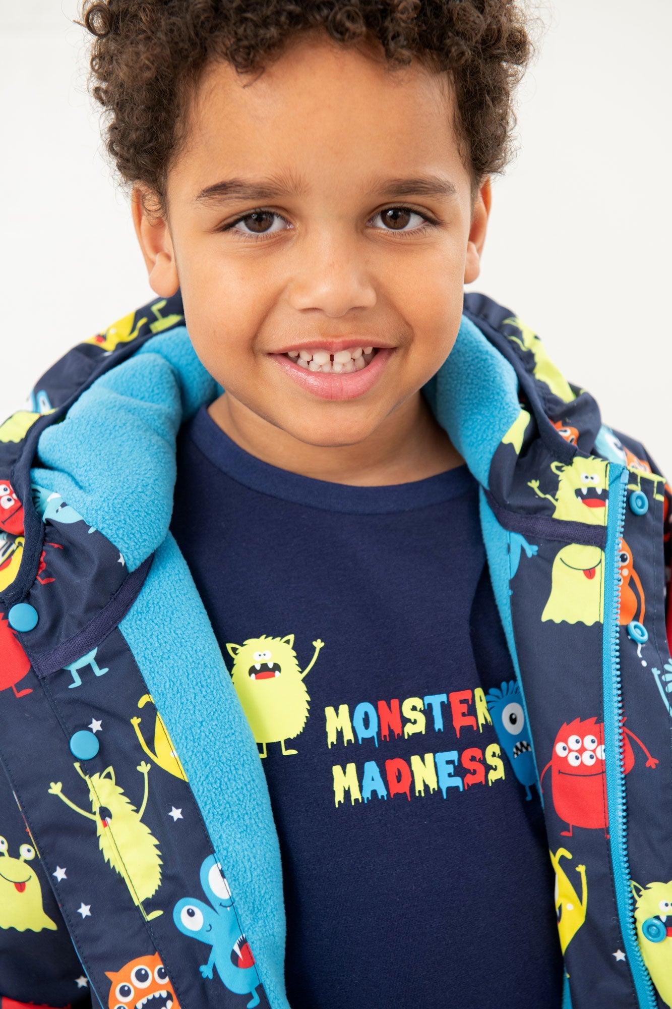 Finlay Coat - Monster Print - Lighthouse