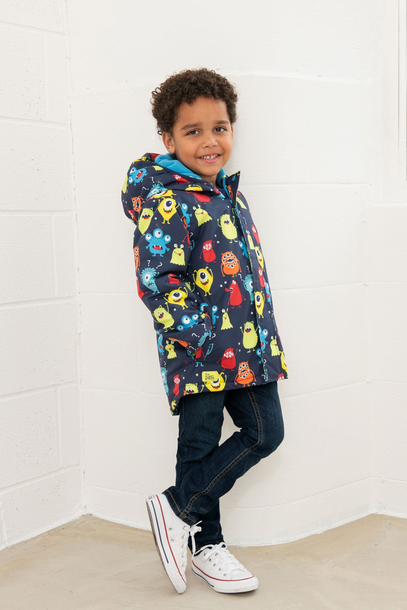 Finlay Coat - Monster Print - Lighthouse