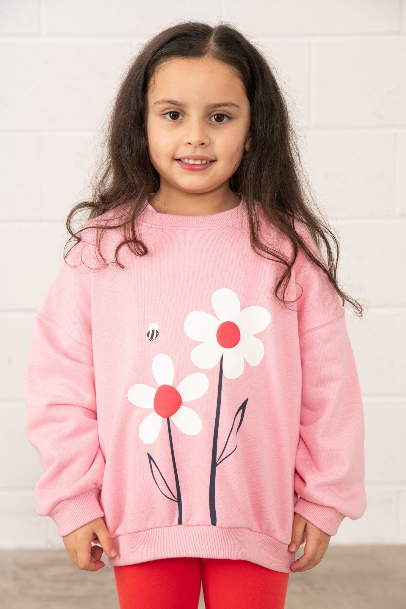 Flora Sweatshirt - Dusky Pink Flowers - Lighthouse