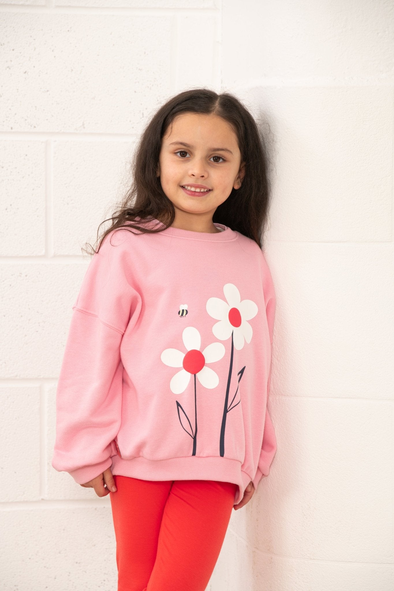 Flora Sweatshirt - Dusky Pink Flowers - Lighthouse