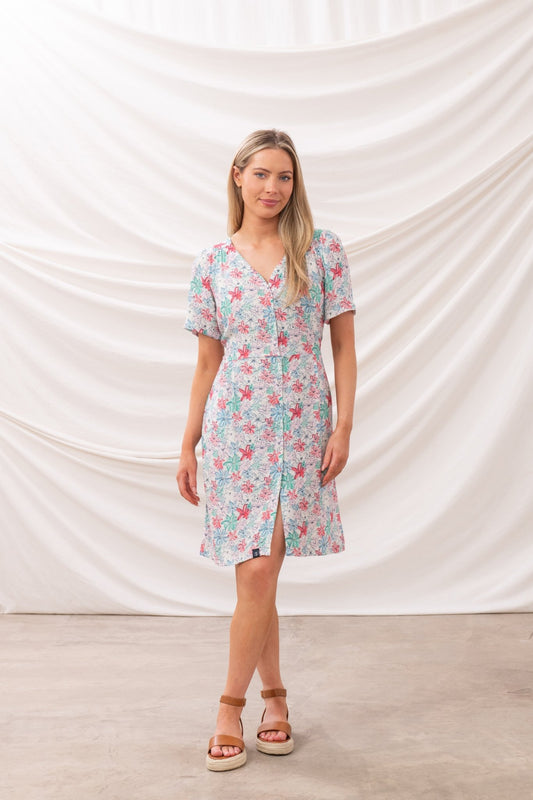 Frankie Dress - Pastel Floral - Lighthouse