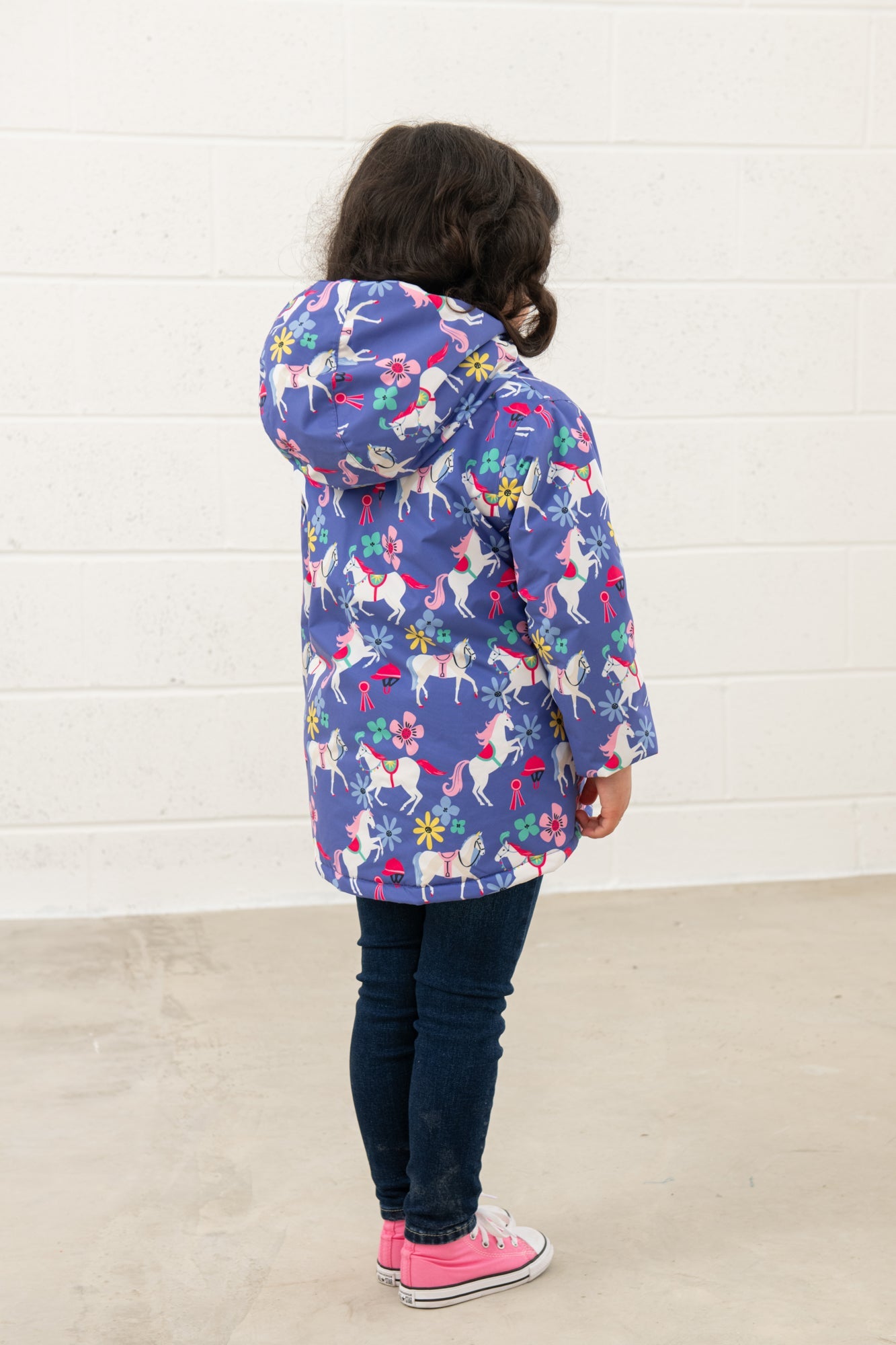 Freya Coat - Horse Print - Lighthouse