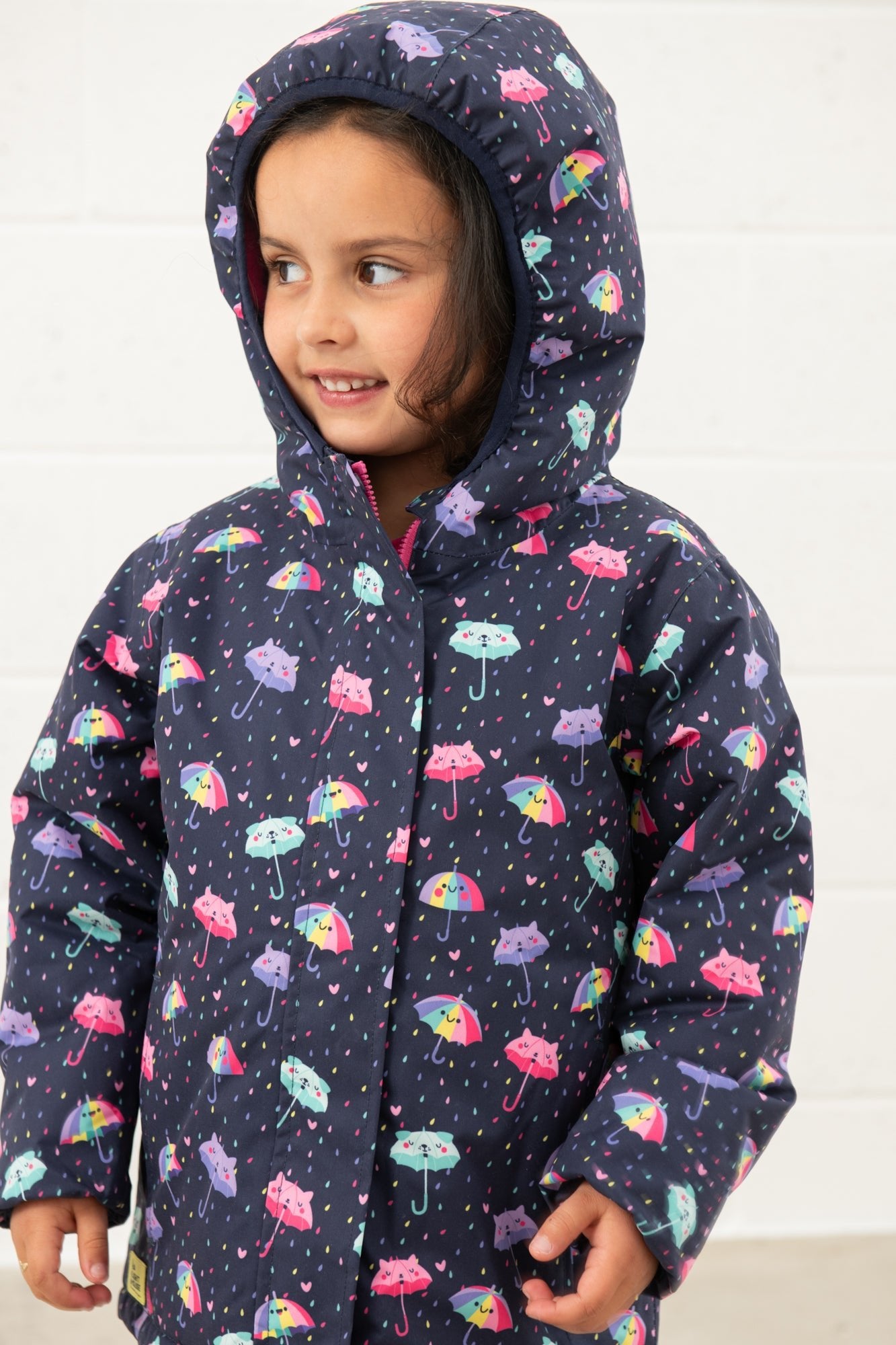 Freya Coat - Umbrella Print - Lighthouse