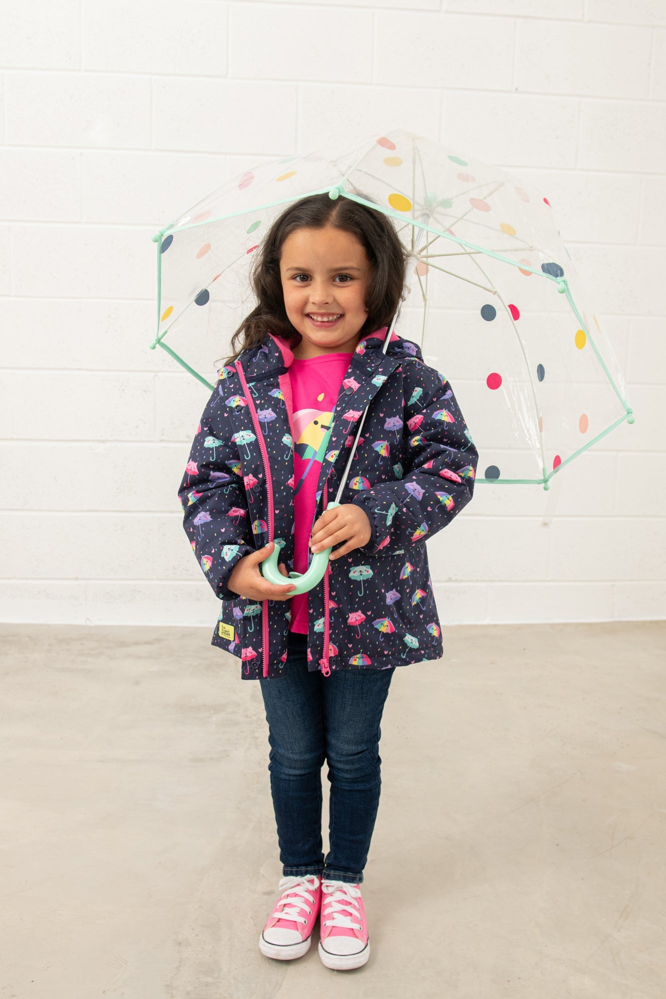 Freya Coat - Umbrella Print - Lighthouse