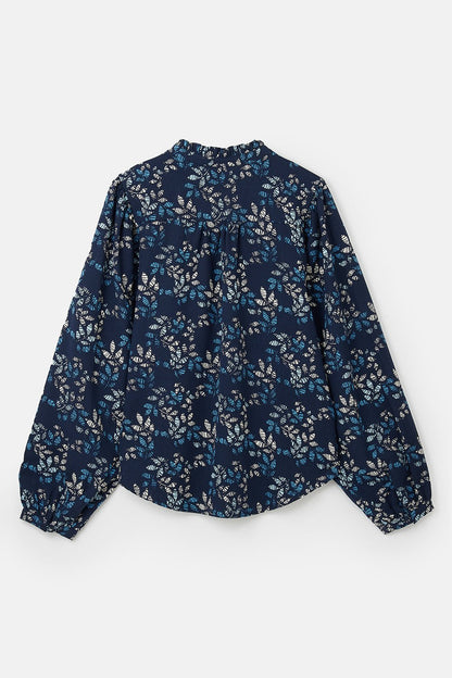 Grace Blouse - Navy Leaf - Lighthouse