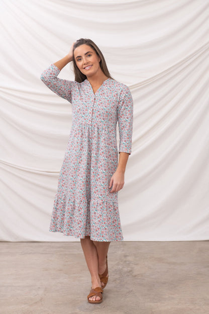 Katie Dress - Ditsy Floral - Lighthouse