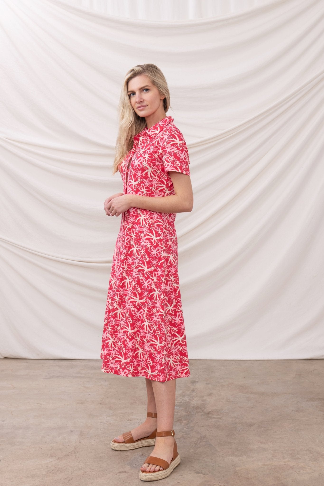 Keira Dress - Raspberry Floral - Lighthouse