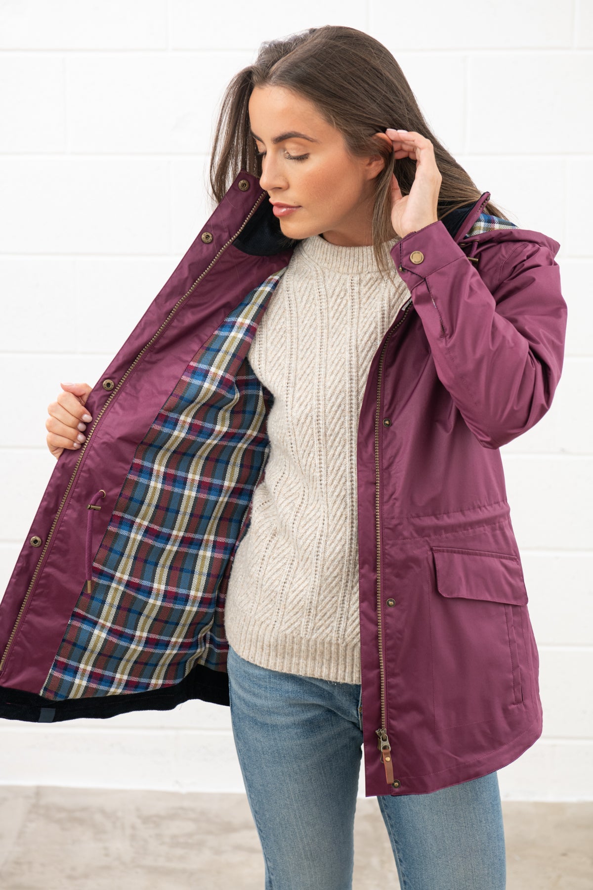 Kendal Raincoat - Plum - Lighthouse